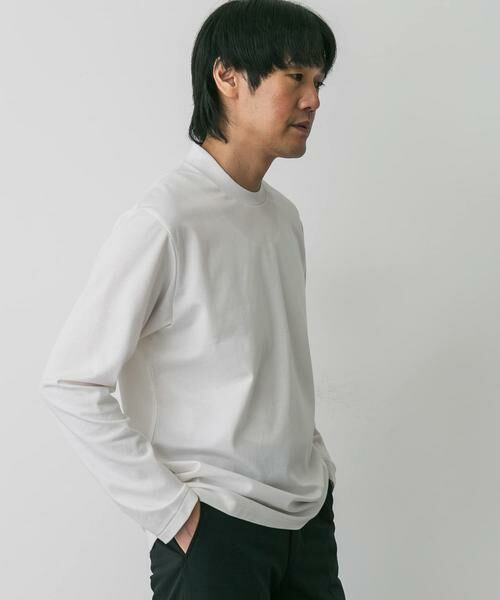 URBAN RESEARCH DOORS/アーバンリサーチ ドアーズ LIFE STYLE TAILOR シルケットポンチストレッチ長袖Tシャツ ホワイト M URBAN RESEARCH DOORS/アーバンリサーチ ドアーズ LIFE STYLE TAILOR シルケットポンチストレッチ長袖Tシャツ ホワイト M
