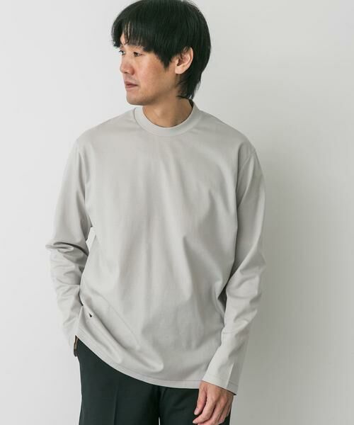 URBAN RESEARCH DOORS/アーバンリサーチ ドアーズ LIFE STYLE TAILOR シルケットポンチストレッチ長袖Tシャツ ライトグレー M URBAN RESEARCH DOORS/アーバンリサーチ ドアーズ LIFE STYLE TAILOR シルケットポンチストレッチ長袖Tシャツ ライトグレー M