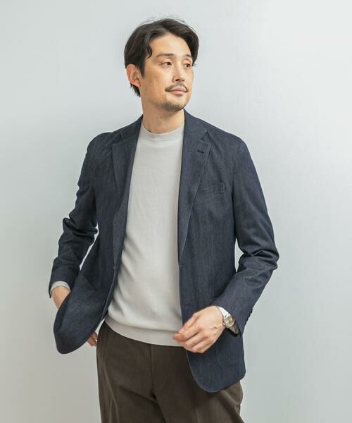 URBAN RESEARCH DOORS / アーバンリサーチ ドアーズ その他アウター | LIFE STYLE TAILOR　デニムライクニットジャケット | 詳細1