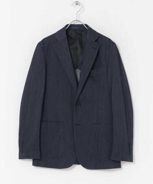URBAN RESEARCH DOORS/アーバンリサーチ ドアーズ LIFE STYLE TAILOR デニムライクニットジャケット ネイビー 46 URBAN RESEARCH DOORS/アーバンリサーチ ドアーズ LIFE STYLE TAILOR デニムライクニットジャケット ネイビー 46