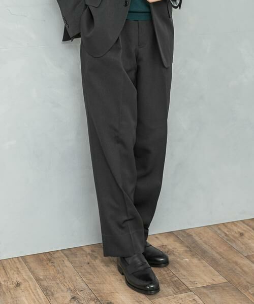 URBAN RESEARCH DOORS / アーバンリサーチ ドアーズ スラックス・ドレスパンツ | LIFE STYLE TAILOR レトロヘリンボンストレッチ2タックパンツ | 詳細2