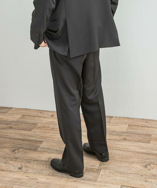 URBAN RESEARCH DOORS / アーバンリサーチ ドアーズ スラックス・ドレスパンツ | LIFE STYLE TAILOR レトロヘリンボンストレッチ2タックパンツ | 詳細3