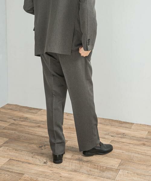 URBAN RESEARCH DOORS / アーバンリサーチ ドアーズ スラックス・ドレスパンツ | LIFE STYLE TAILOR レトロヘリンボンストレッチ2タックパンツ | 詳細9