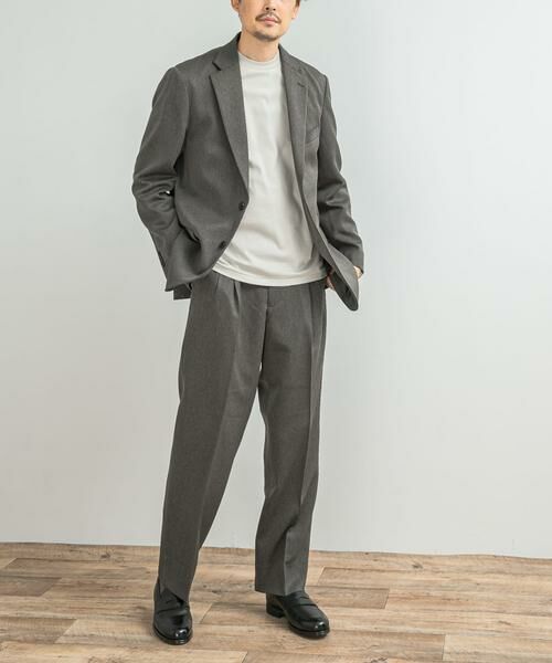 URBAN RESEARCH DOORS / アーバンリサーチ ドアーズ スラックス・ドレスパンツ | LIFE STYLE TAILOR レトロヘリンボンストレッチ2タックパンツ | 詳細12