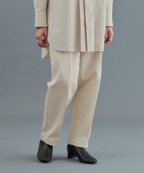 URBAN RESEARCH DOORS/アーバンリサーチ ドアーズ White Label スーピマチノバックベルトトラウザー∴ ライトベージュ M URBAN RESEARCH DOORS/アーバンリサーチ ドアーズ White Label スーピマチノバックベルトトラウザー∴ ライトベージュ M