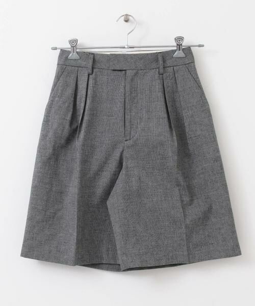 URBAN RESEARCH DOORS/アーバンリサーチ ドアーズ White Label シルクネップショートパンツ ブラック S URBAN RESEARCH DOORS/アーバンリサーチ ドアーズ White Label シルクネップショートパンツ ブラック S