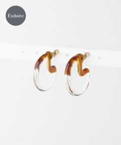 URBAN RESEARCH DOORS / アーバンリサーチ ドアーズ ピアス・イヤリング | 『別注』HARIO Lampwork Factory×DOORS　クォーターサークルピアス