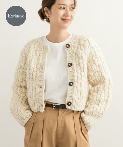 URBAN RESEARCH DOORS/アーバンリサーチ ドアーズ 『別注』KHWOPA SPIRIT×DOORS スラブカーディガン ホワイト one URBAN RESEARCH DOORS/アーバンリサーチ ドアーズ 『別注』KHWOPA SPIRIT×DOORS スラブカーディガン ホワイト one