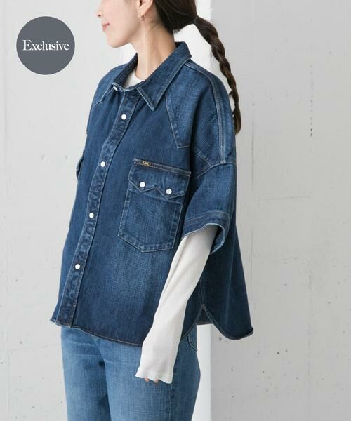 URBAN RESEARCH DOORS/アーバンリサーチ ドアーズ 『別注』Lee101×DOORS SHORT SHIRTS インディゴブルー FREE