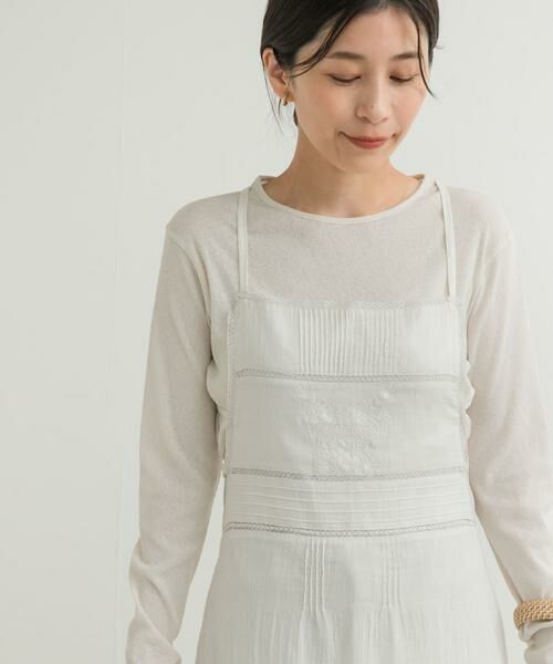 URBAN RESEARCH DOORS / アーバンリサーチ ドアーズ ワンピース | 『別注』olu’ment×DOORS　コットンモス刺繍ワンピース | 詳細1