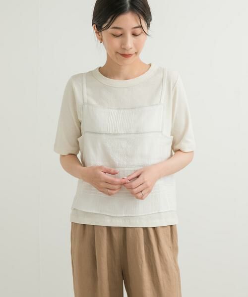 URBAN RESEARCH DOORS / アーバンリサーチ ドアーズ キャミソール・チューブトップ | 『別注』olu’ment×DOORS　コットンモス刺繍キャミソール | 詳細10