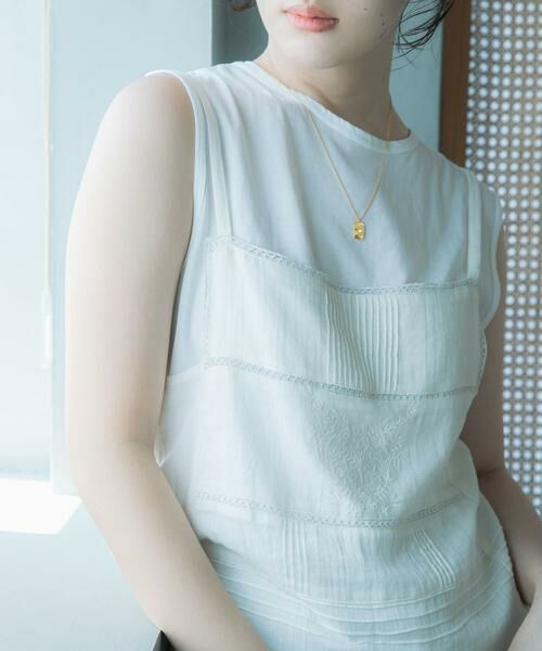 URBAN RESEARCH DOORS / アーバンリサーチ ドアーズ キャミソール・チューブトップ | 『別注』olu’ment×DOORS　コットンモス刺繍キャミソール | 詳細3