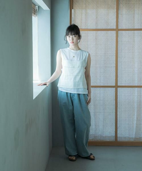 URBAN RESEARCH DOORS / アーバンリサーチ ドアーズ キャミソール・チューブトップ | 『別注』olu’ment×DOORS　コットンモス刺繍キャミソール | 詳細6