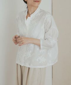 URBAN RESEARCH DOORS / アーバンリサーチ ドアーズ シャツ・ブラウス | mizuiro ind　lacestandcollar wideshirts