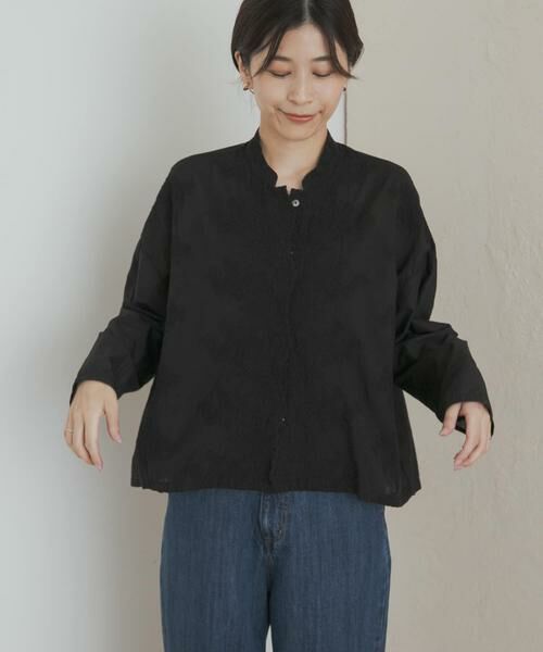 URBAN RESEARCH DOORS / アーバンリサーチ ドアーズ シャツ・ブラウス | mizuiro ind　lacestandcollar wideshirts | 詳細7