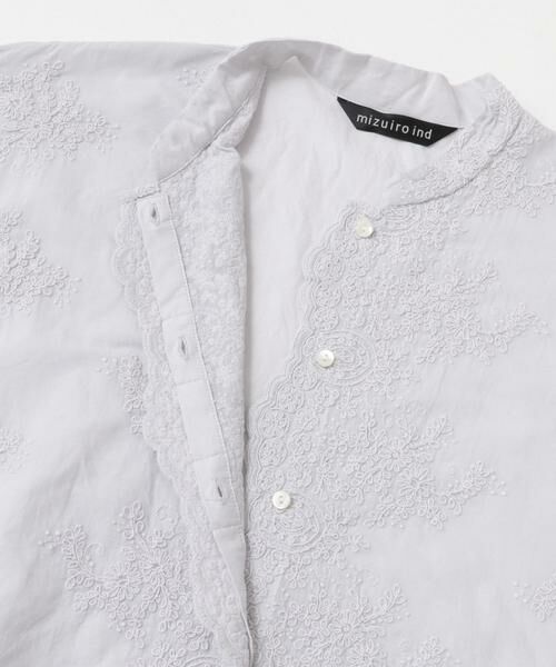 URBAN RESEARCH DOORS / アーバンリサーチ ドアーズ シャツ・ブラウス | mizuiro ind　lacestandcollar wideshirts | 詳細17