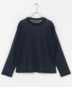 URBAN RESEARCH DOORS / アーバンリサーチ ドアーズ Tシャツ | mizuiro ind　mesh dots crew neck pullover