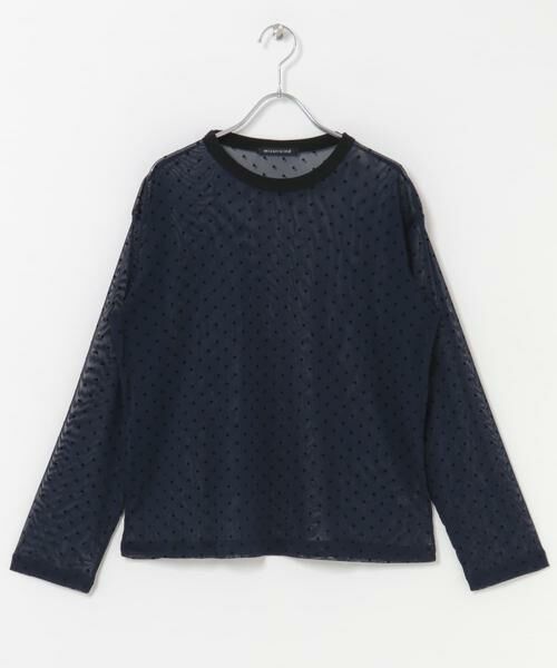 URBAN RESEARCH DOORS / アーバンリサーチ ドアーズ Tシャツ | mizuiro ind　mesh dots crew neck pullover | 詳細1