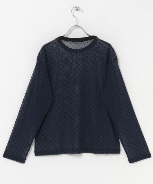 URBAN RESEARCH DOORS / アーバンリサーチ ドアーズ Tシャツ | mizuiro ind　mesh dots crew neck pullover | 詳細2