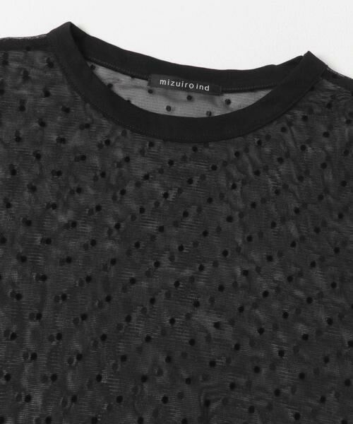 URBAN RESEARCH DOORS / アーバンリサーチ ドアーズ Tシャツ | mizuiro ind　mesh dots crew neck pullover | 詳細11
