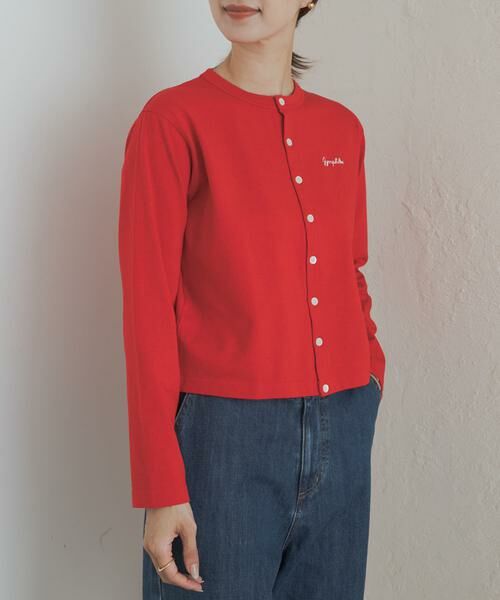 URBAN RESEARCH DOORS / アーバンリサーチ ドアーズ カーディガン・ボレロ | GYMPHLEX　SHORT CREW NECK CARDIGAN | 詳細1