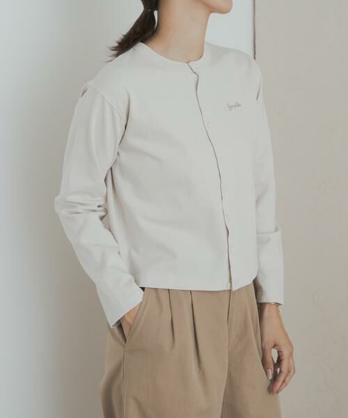 URBAN RESEARCH DOORS / アーバンリサーチ ドアーズ カーディガン・ボレロ | GYMPHLEX　SHORT CREW NECK CARDIGAN | 詳細21