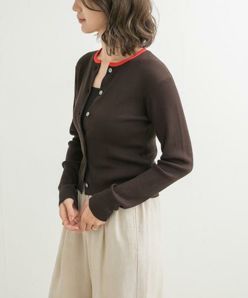 URBAN RESEARCH DOORS / アーバンリサーチ ドアーズ カーディガン・ボレロ | 『別注』Audrey and John Wad×DOORS　バイカラーカーディガン | 詳細1