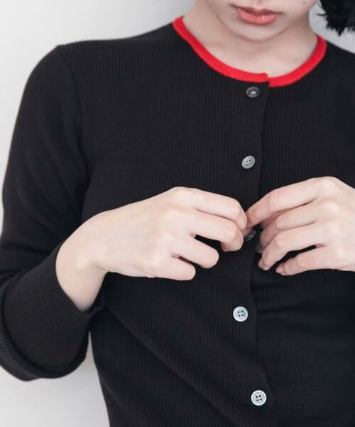 URBAN RESEARCH DOORS / アーバンリサーチ ドアーズ カーディガン・ボレロ | 『別注』Audrey and John Wad×DOORS　バイカラーカーディガン | 詳細5