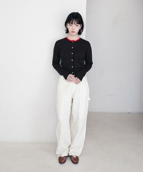 URBAN RESEARCH DOORS / アーバンリサーチ ドアーズ カーディガン・ボレロ | 『別注』Audrey and John Wad×DOORS　バイカラーカーディガン | 詳細6
