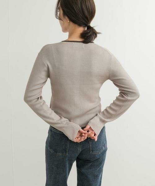 URBAN RESEARCH DOORS / アーバンリサーチ ドアーズ カーディガン・ボレロ | 『別注』Audrey and John Wad×DOORS　バイカラーカーディガン | 詳細14