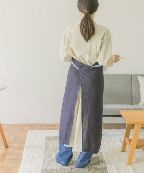 URBAN RESEARCH DOORS / アーバンリサーチ ドアーズ キッチンツール | 『WEB限定』miiThaaii　リネン アリシャエプロン ネイビー | 詳細3