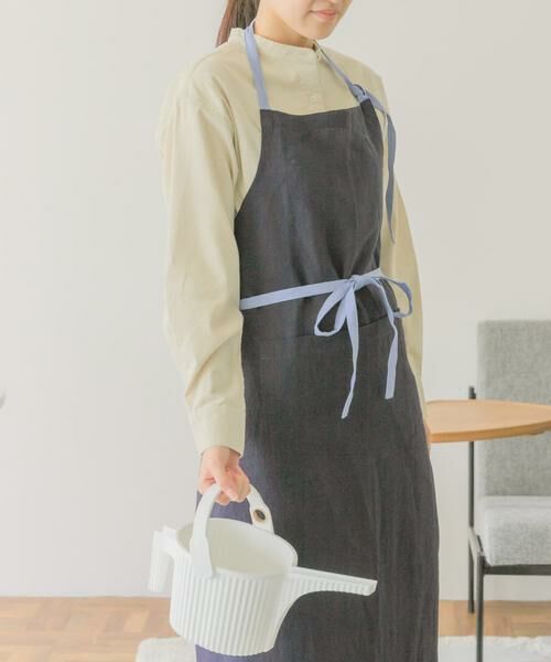 URBAN RESEARCH DOORS / アーバンリサーチ ドアーズ キッチンツール | 『WEB限定』miiThaaii　リネン アリシャエプロン ネイビー | 詳細6