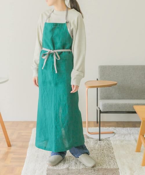 URBAN RESEARCH DOORS / アーバンリサーチ ドアーズ キッチンツール | 『WEB限定』miiThaaii　リネン アリシャエプロン グリーン | 詳細3