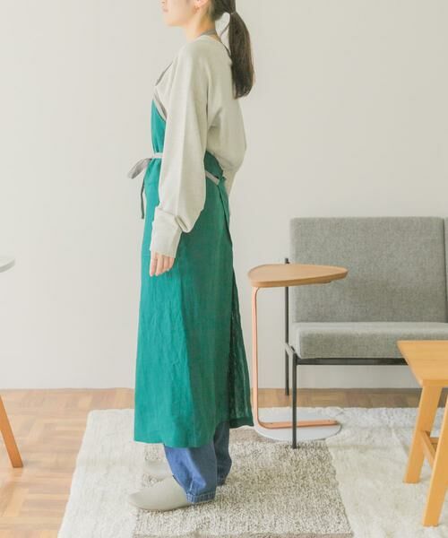 URBAN RESEARCH DOORS / アーバンリサーチ ドアーズ キッチンツール | 『WEB限定』miiThaaii　リネン アリシャエプロン グリーン | 詳細6