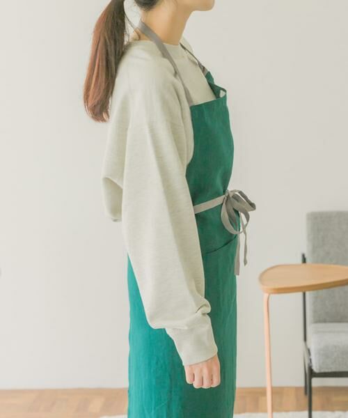 URBAN RESEARCH DOORS / アーバンリサーチ ドアーズ キッチンツール | 『WEB限定』miiThaaii　リネン アリシャエプロン グリーン | 詳細7