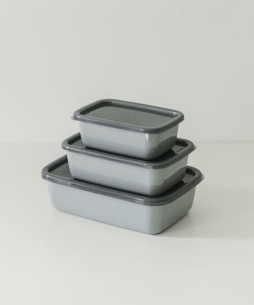 URBAN RESEARCH DOORS / アーバンリサーチ ドアーズ キッチンツール | 『WEB限定』野田琺瑯　+グレー レクタングル深型S | 詳細4