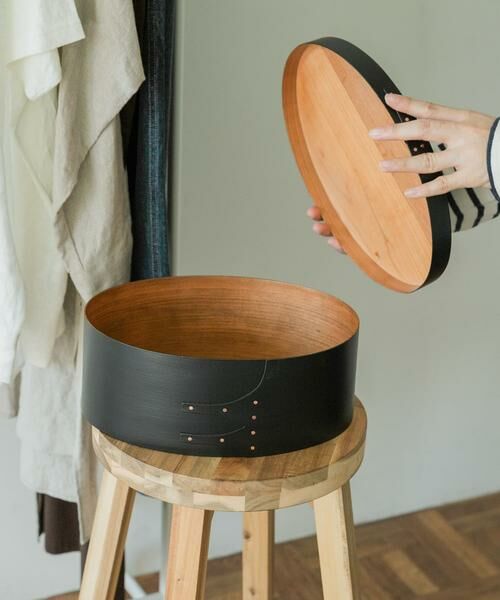 URBAN RESEARCH DOORS / アーバンリサーチ ドアーズ インテリア・インテリア雑貨 | 『WEB限定』AXCIS　シェーカーオーバルボックス M ブラック | 詳細3