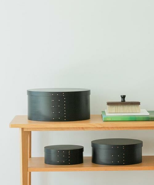 URBAN RESEARCH DOORS / アーバンリサーチ ドアーズ インテリア・インテリア雑貨 | 『WEB限定』AXCIS　シェーカーオーバルボックス M ブラック | 詳細5