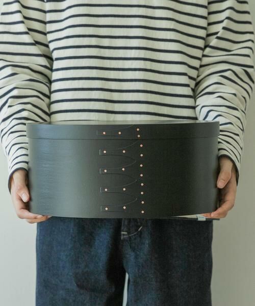 URBAN RESEARCH DOORS / アーバンリサーチ ドアーズ インテリア・インテリア雑貨 | 『WEB限定』AXCIS　シェーカーオーバルボックス L ブラック | 詳細4