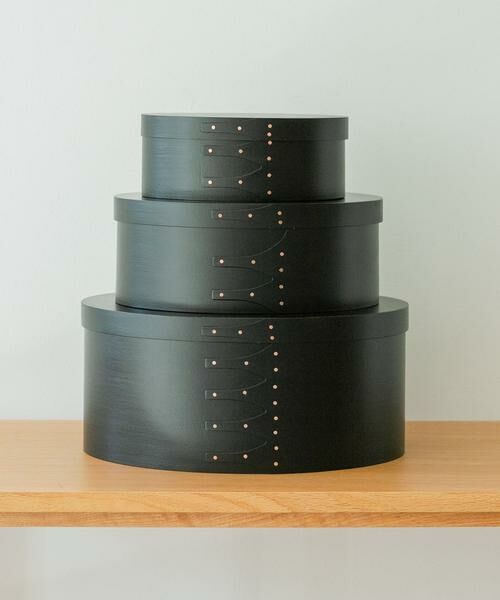 URBAN RESEARCH DOORS / アーバンリサーチ ドアーズ インテリア・インテリア雑貨 | 『WEB限定』AXCIS　シェーカーオーバルボックス L ブラック | 詳細6