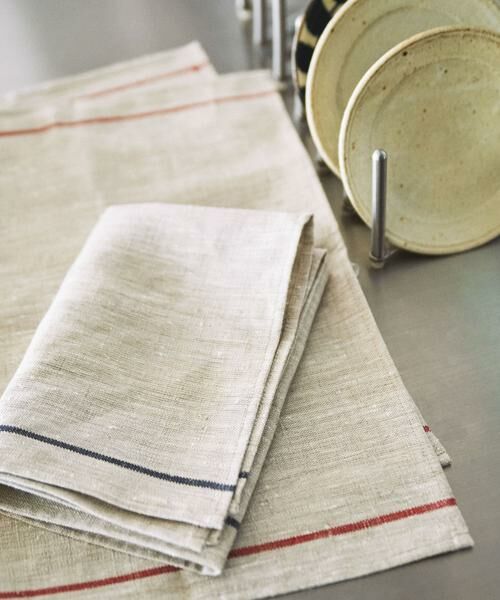 URBAN RESEARCH DOORS / アーバンリサーチ ドアーズ キッチンツール | fog linen work　リネンラインキッチンクロス 厚地 ネイビー | 詳細2