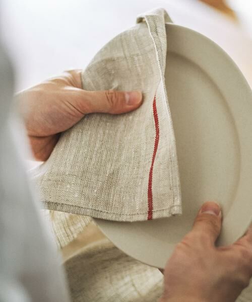 URBAN RESEARCH DOORS / アーバンリサーチ ドアーズ キッチンツール | fog linen work　リネンラインキッチンクロス 厚地 レッド | 詳細2