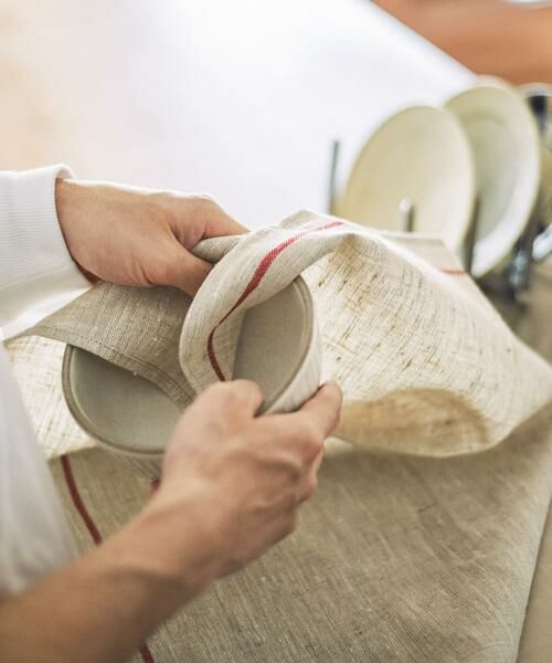 URBAN RESEARCH DOORS / アーバンリサーチ ドアーズ キッチンツール | fog linen work　リネンラインキッチンクロス 厚地 レッド | 詳細3