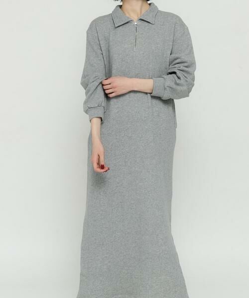 URBAN RESEARCH DOORS / アーバンリサーチ ドアーズ ワンピース | 『別注』Sports Wear×DOORS　ハーフジップ長袖ワンピース | 詳細22