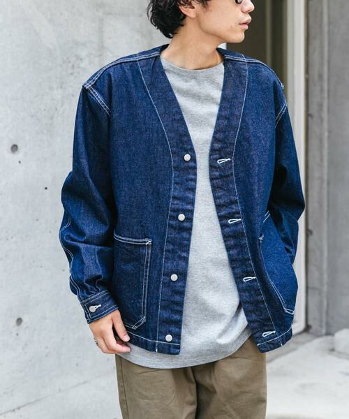 URBAN RESEARCH DOORS / アーバンリサーチ ドアーズ Gジャン・デニムジャケット | FORK&SPOON　JFデニムノーカラージャケット | 詳細10