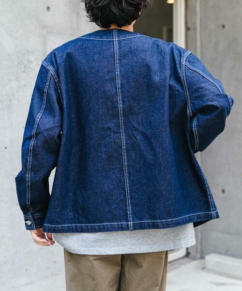 URBAN RESEARCH DOORS / アーバンリサーチ ドアーズ Gジャン・デニムジャケット | FORK&SPOON　JFデニムノーカラージャケット | 詳細12