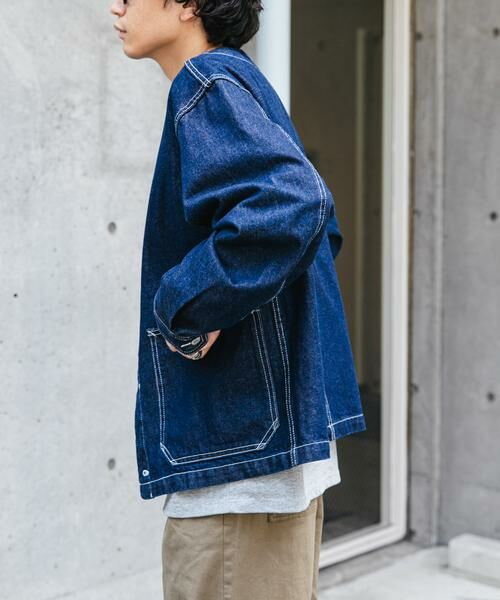 URBAN RESEARCH DOORS / アーバンリサーチ ドアーズ Gジャン・デニムジャケット | FORK&SPOON　JFデニムノーカラージャケット | 詳細13