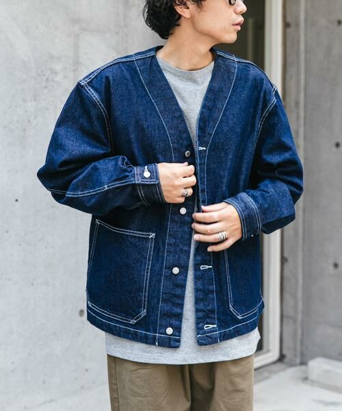 URBAN RESEARCH DOORS / アーバンリサーチ ドアーズ Gジャン・デニムジャケット | FORK&SPOON　JFデニムノーカラージャケット | 詳細14