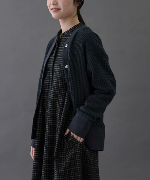 URBAN RESEARCH DOORS / アーバンリサーチ ドアーズ カーディガン・ボレロ | FORK&SPOON　ワッフルカーディガン | 詳細1
