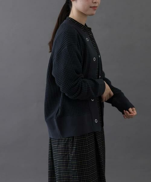 URBAN RESEARCH DOORS / アーバンリサーチ ドアーズ カーディガン・ボレロ | FORK&SPOON　ワッフルカーディガン | 詳細3